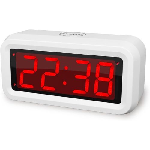 Reveil Numerique, Horloge Numérique Led À Piles, Lumière Continue, 4 Piles Durent Plus D'Un An, Réveil Matin Convient Aux Enfants Et Enfant Ado