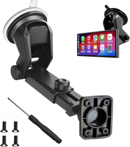 Support d'écran Carplay avec Griffes, Support à Ventouse Flexible pour Écran de Voiture 7''/ 9''/ 10.26"" Android Auto Amélioré Pare-Brise Tableau de Bord