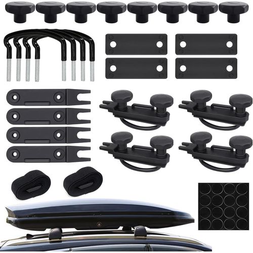 Eryi-4 Pinces Fixation De Coffre De Toit En U Fixation Coffre De Toit Universelle Supports De Fixation Pour Coffre De Toit Support Mural En U Kit De Montage Universel Pour Coffre De Toit (A)