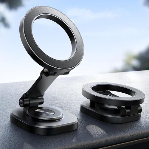 Magnetic Car Phone Holder [All Metal & 360° Rotation] Magsafe Car Holder For Dashboard, Magsafe Car Phone Holder For Iphone 15 14 13 12 And Magsaf Case