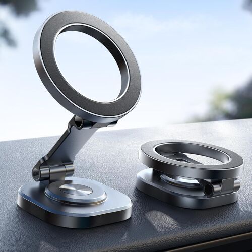 Magnetic Car Phone Holder [All Metal & 360° Rotation] Magsafe Car Holder For Dashboard, Magsafe Car Phone Holder For Iphone 15 14 13 12 And Magsafe Case
