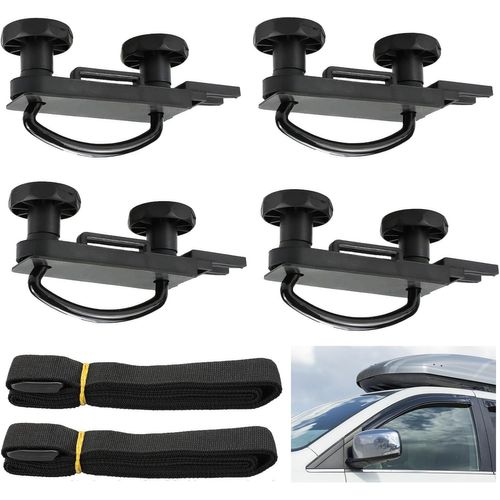 Eryi-Support Universel Pour Coffre De Toit De Voiture - Fixation Pour Coffre De Toit - Fixation U - Accessoires De Voiture