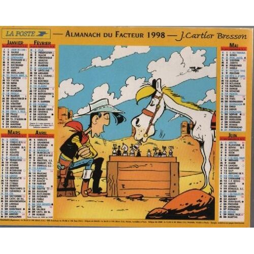 Calendrier Theme Collection - Almanach Du Facteur 1998 Edite Par J. Cartier Bresson