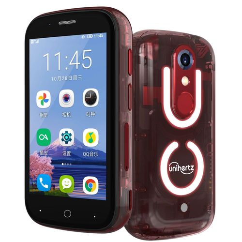 Unihertz Jelly Star Mini Téléphone Portable,8Go+256Go Rouge