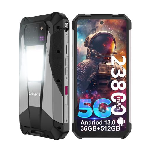 Unihertz Tank 3 Pro 5G Téléphone Portable Incassable,23800mAh,36GO+512GO Noir