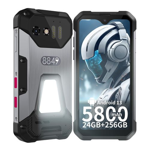 8849 Tank Mini Téléphone Portable Incassable,4.3inch, avec Télémètre, 12GO+256GO, Noir
