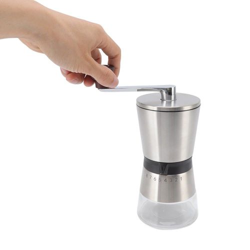 Moulin À Café Manuel 304 En Acier Inoxydable À Épaisseur Réglable Manivelle