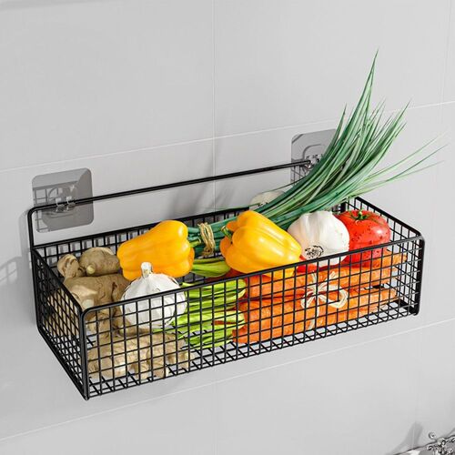 Organisateur Mural De Cuisine 26x15x14cm Sans Perforation Égouttoir Mural Ob