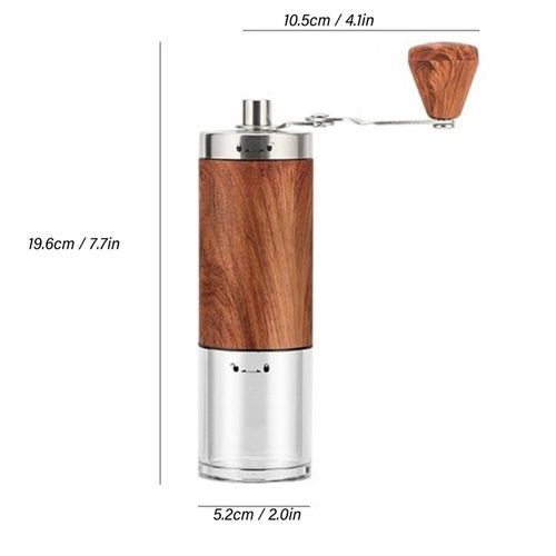 Moulin À Café Manuel En Acier Inoxydable Taille De Mouture Réglable Manuel