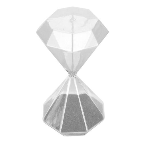 15 Minutes En Forme De Diamant Sablier Sablier Minuterie Verre De Sable Ob