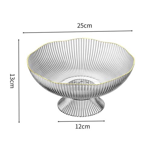 Assiette De Fruits Amovible Avec Trous De Drainage Plastique Coloré Cannelé Ob