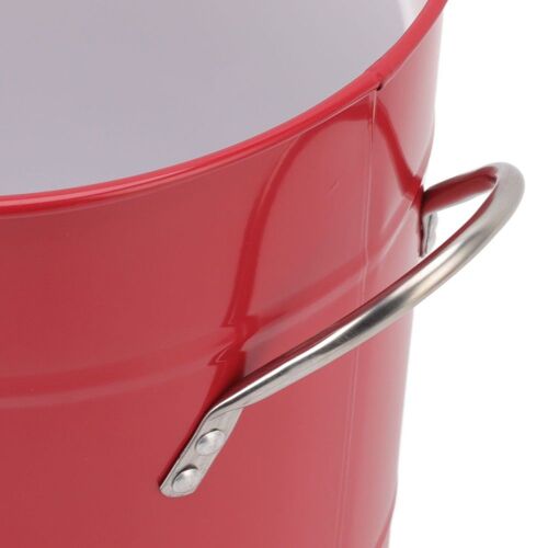(Rouge)Seau À Glace Rond Avec Pelle À Glace Feuille Galvanisée Refroidisseur