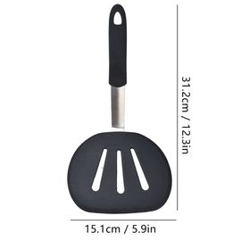 Spatule Ronde Large Chef Spatule En Silicone Flexible Résistante À La
