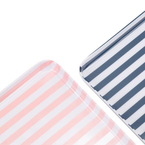 2pcs Plateau De Nourriture Pour Couples Plateau De Service En Plastique Pour