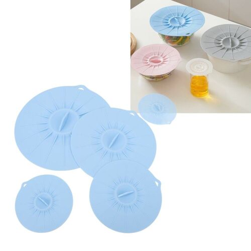 (Bleu) Couvercle En Silicone Résistant À La Chaleur -Ondes Couvercle É