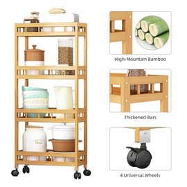 Chariot De Rangement Mince à 4 Niveaux De L¿organisateur De Cuisine En OB