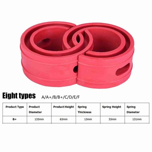 (+) Ressort Tampon Universel Pour Amortisseur De Voiture Rouge En 2 Pièces