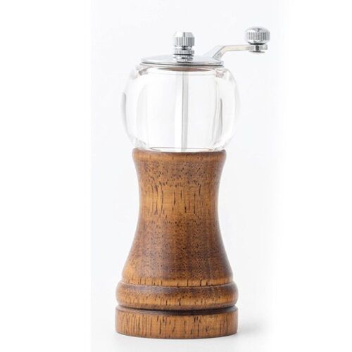 Moulin À Épices À Main Peper Mill Vintage Réglable Grosseur Bois Acrylique