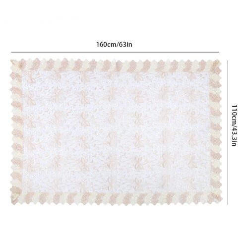 (Beige 110x160cm)Napp E Ronde En Polyester Housse De Table Basse Avec