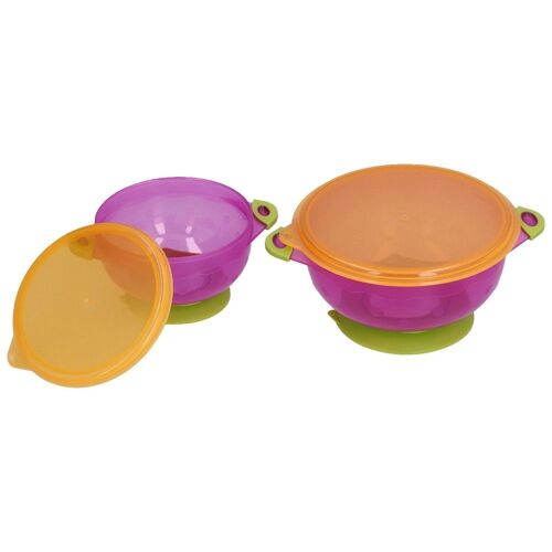 Lot De 2 Bols À Ventouse Pour Enfants Avec Couvercles Pour Bébé