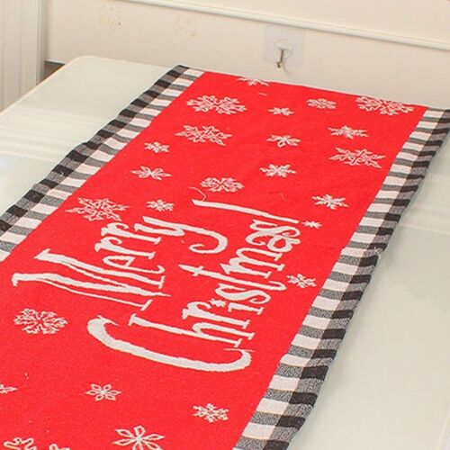 Chemin De Table De Noël Drapeau Usure Résistant À La Saleté Noël