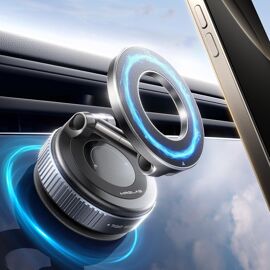 Support Voiture Magnétique Ventouse - Compatible MagSafe - Rotation 360° - Pour IPhone, Samsung, Tous Smartphones