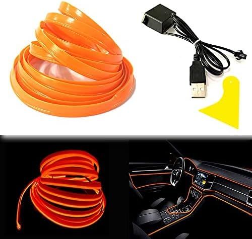 Barre Led El Wire 10m Bleu Glacier - Éclairage Usb Pour Habillage Intérieur Voiture - Jack Daniels