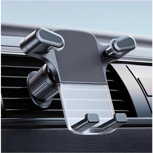 Support Téléphone Voiture, Gravité Grille Aération Porte Portable Voiture, Ventilation Accroche Smartphone Voitures, Porte Universel Téléphone pour Voiture, 360° Rotation Libération Rapide