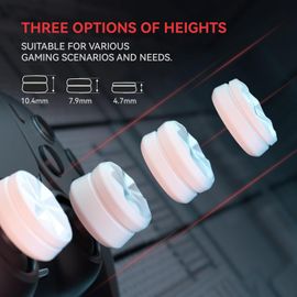 Capuchon pour ps5 Manette Protection Stick Analog pour ps5 Edge,Joystick Caps pour Xbox One/Core/Elite Series 2/Switch Pro,Hurricane Thumbstick Cover pour ps4 Controller-Blanc,3 Paires