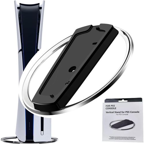 Eryi-Support Vertical Pour Console Ps5 Slim, Pour Console Ps5/Ps5 Silm Disc Et Digital Edition - Base Antidérapante, Offre Stabilité Et Dissipation De La Chaleur - Noir
