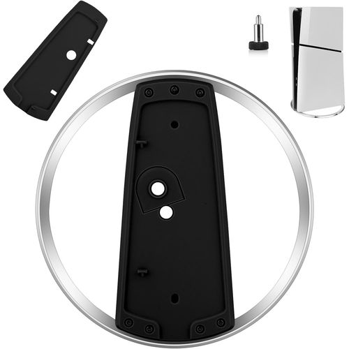 Eryi-Support Vertical Pour Consoles Ps5 Pro Slim, Noir Socle Slim Durable, Support Pour Ps5 Avec Tapis Antidérapant Et Vis, Offre Stabilité Et Dissipation De La Chaleur