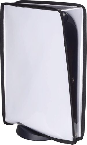 PlayVital Housse Anti-Poussière pour ps5 Accessoire Protection,Dust Cover pour ps5 Standard & Digital Console Cache-Poussière-Vertical,Transparent