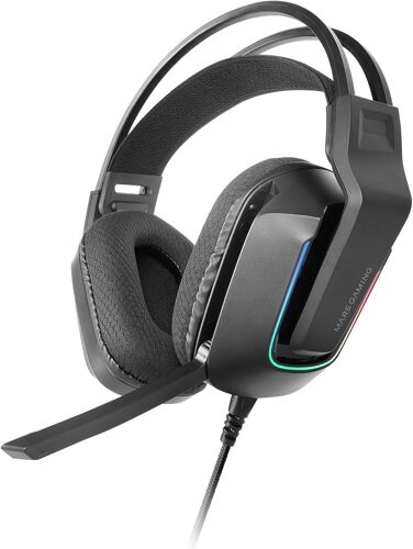 Mh-Strike Auriculares Ergonómicos Frgb Rainbow ivers Neo io 50Mm Micrófono Negros[Video1872]