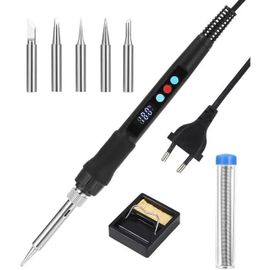 Zawaer Fer a Souder,100W Kit de Fer a Soudure,Visible Fer a Souder Electrique,Fer a Souder Etain de Precision,Temperature Reglable 1