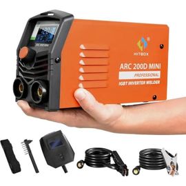 HITBOX Compacte Poste a souder Inverter 200A Poste a Souder electrodes IGBT LCD Hot Start Arc Force Inverter soudeuse a l'arc pour l