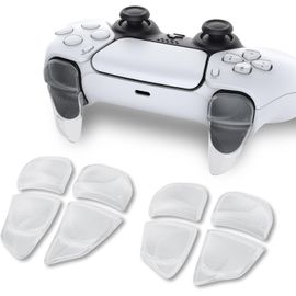 Kal-Bouton Manette Pour Ps5 Gâchette Protection Pour Ps Portal,Trigger Stop Pour Ps5 Edge Controller Accessoires Extension2 Pairs-Transparent