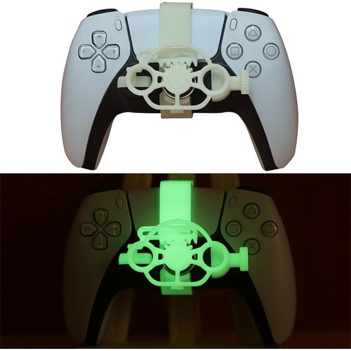 Kal-Pour Ps5 3d Mini Volant De Contrôleur Gaming Racing Game Accessoires De Remplacement (Luminous Green)