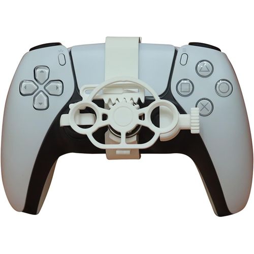 Kal-Pour Ps5 3d Mini Volant De Contrôleur Gaming Racing Game Accessoires De Remplacement (White)