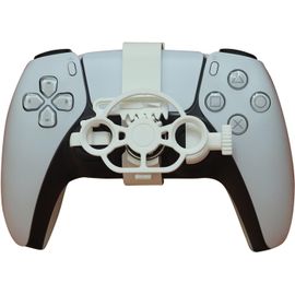 KAL-Pour Ps5 3D Mini Volant De Contrôleur Gaming Racing Game Accessoires De Remplacement (White)