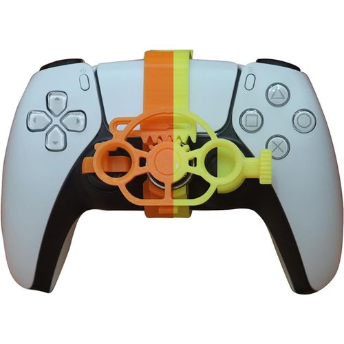 Kal-Pour Ps5 3d Mini Volant De Contrôleur Gaming Racing Game Accessoires De Remplacement (Warm Change Colour)