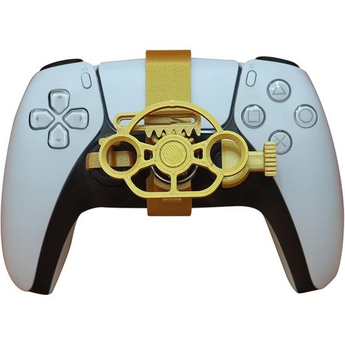 Kal-Pour Ps5 3d Mini Volant De Contrôleur Gaming Racing Game Accessoires De Remplacement (Metallic Gold)