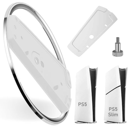 Lkljij-Socle Ps5 Slim, Socle Ps5 Compatible Avec La Console Mince Play Station 5,Support Vertical Pour Console Ps5 Slim Disc & Digital Et Ps5, Support Vertical De Refroidissement(Blanc)