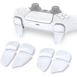 Kal-Bouton Manette Pour Ps5 Gâchette Protection Pour Ps Portal,Trigger Stop Pour Ps5 Edge Controller Accessoires Extension2 Pairs-Blanc