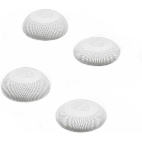 Convex Thumb Grip Caps Joystick Cap Analog Stick Cap Thumbstick Grip Cover For Nintendo Switch Pro Controller & Ps5/Ps4/Slim/Pro Controller-White,2 Pairs (4pcs)