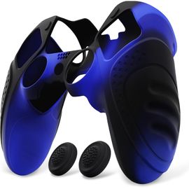 Protection Manette Pour Ps5 Edge Coque Silicone Avec Capuchon Joystick,Housse Pour Ps5 Edge Controller Protège Accessoires-Bleu & Noir¿Guardian Edition