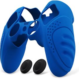 Protection Manette Pour Ps5 Edge Coque Silicone Avec Capuchon Joystick,Housse Pour Ps5 Edge Controller Protège Accessoires-Bleu¿Guardian Edition