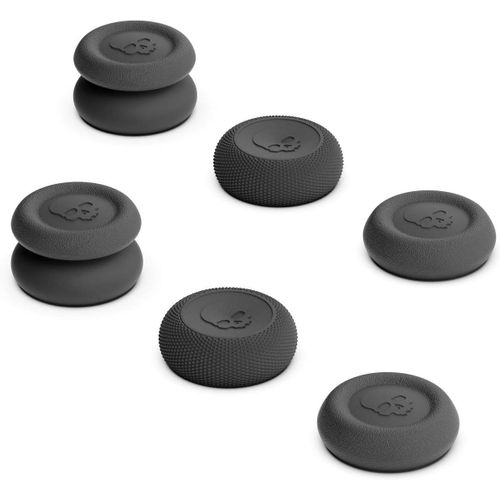 Ensemble De Poignées De Pouce,Capuchon De Joystick,Capuchon De Stick Analogique Pour Nintendo Switch Manette Pro & Ps5/Ps4/Slim/Manette Pro-Noir,3 Paires (6 Pièces)