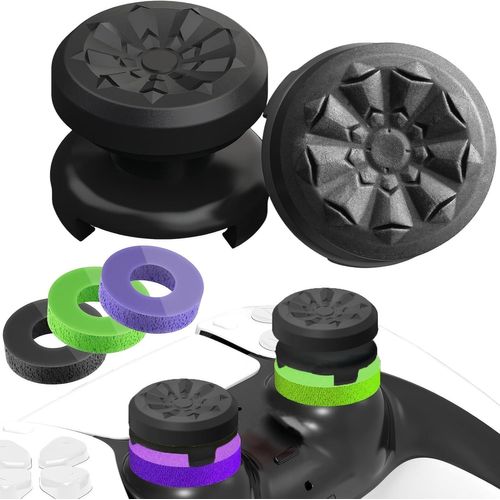 Sept-Thumbsticks Grip Joystick Ps5 - Fps Capuchons Joystick Ps5 & Ps4 Accessoires Manette Ps4 5 Set, 2 Manette Controller Thumb Grip + 3 Anneaux De Précision À Aide Avec Viser, Réduire Pouce Fatigue