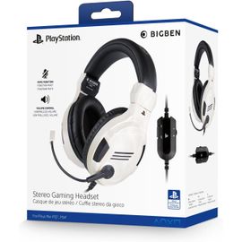 KALANKA-Casque Gaming Filaire stéréo, licencié Sony, pour PS4,PS5 (Blanc)