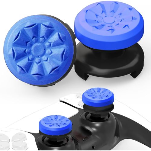 Sept-Thumbsticks Capuchons Joystick Ps5 Fps Joystick Thumb Grip Pour Ps4 Grips Manette Ps5 Silicone Caps Accessoires Manette Controller À Aide Avec Viser Réduire Pouce Fatigue, Bleu Rougeâtre